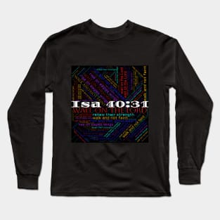 Wait on the Lord in Black Long Sleeve T-Shirt